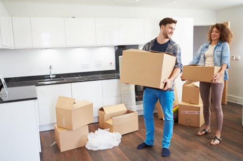 Team member wearing PPE during a local removals job