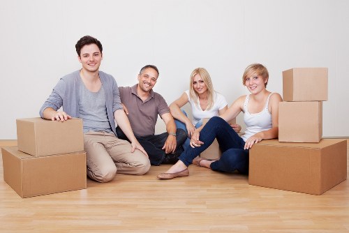 Organised boxes and moving supplies used in packing services in Stjohnswood